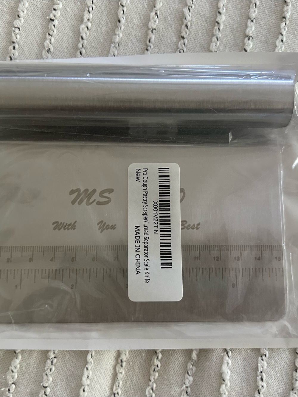 Stainless Steel Dough Pastry Scraper - Silver